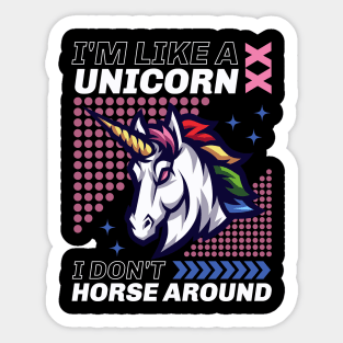 Tough Unicorn Art Sticker